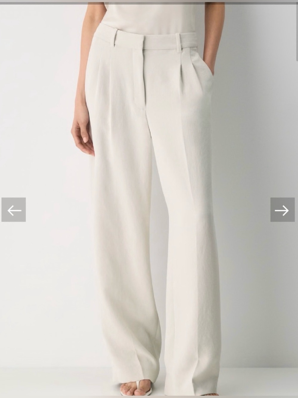 Aritzia Wilfred The Effortless Pants Straight Leg Cream Size 6